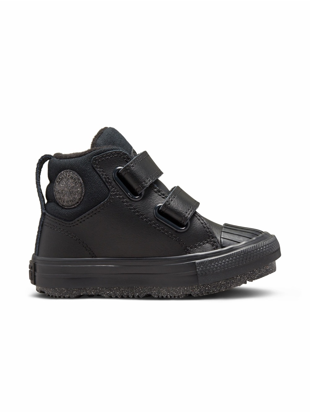Black 7C Converse Toddle Chuck Taylor All Star Berkshire Boot 2V Leather Hi